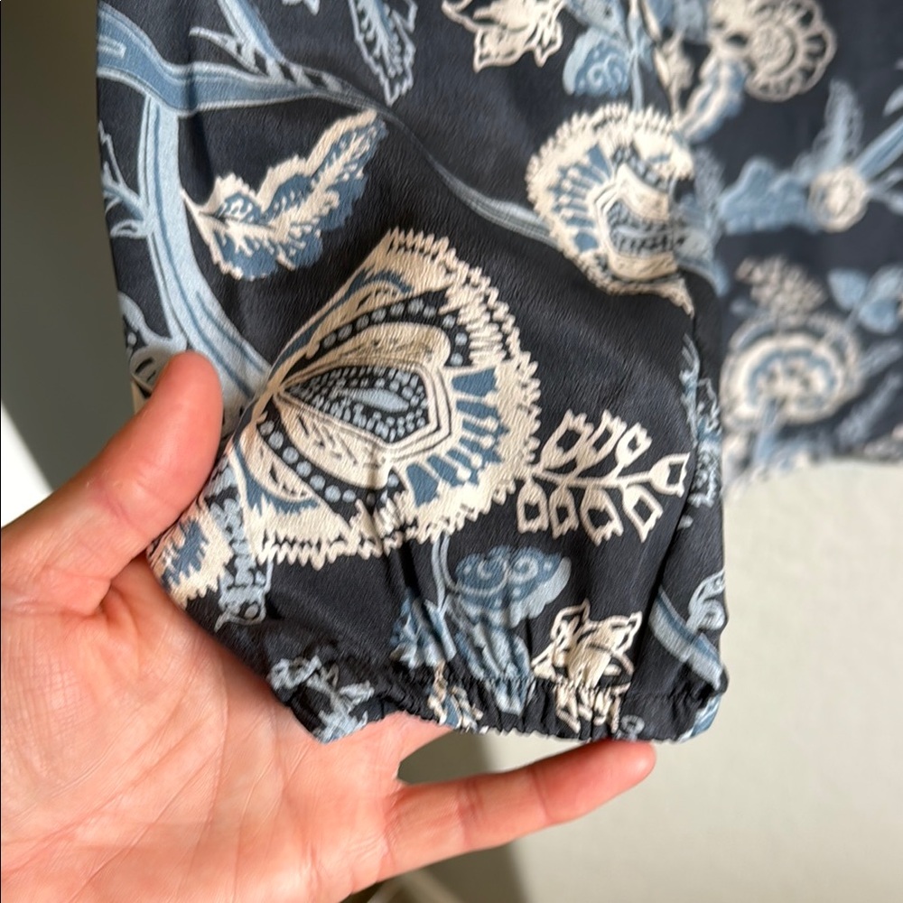 Spartina 449 Navy and White Paisley Blouse - Picture 5 of 8